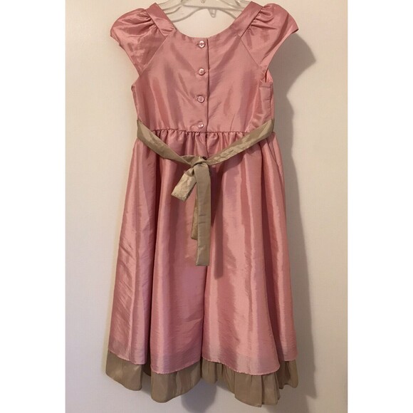 NWT Jona Michelle Girls Size 5 Spring Easter Wedding Dress Pink Crinoline Floral - Picture 3 of 5